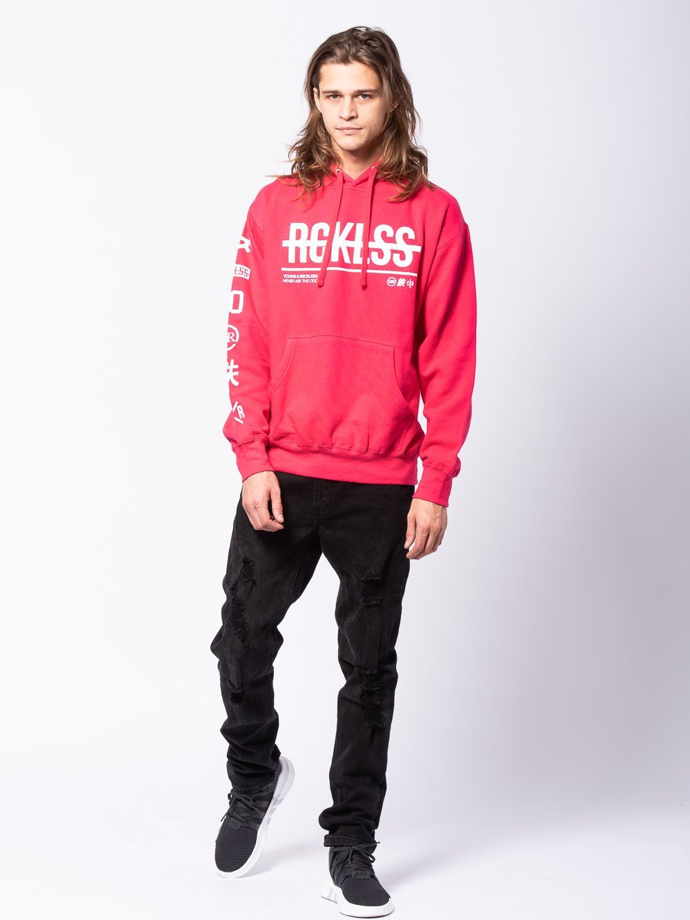 young and reckless pink hoodie