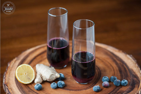 Blueberry Ginger Bellini 