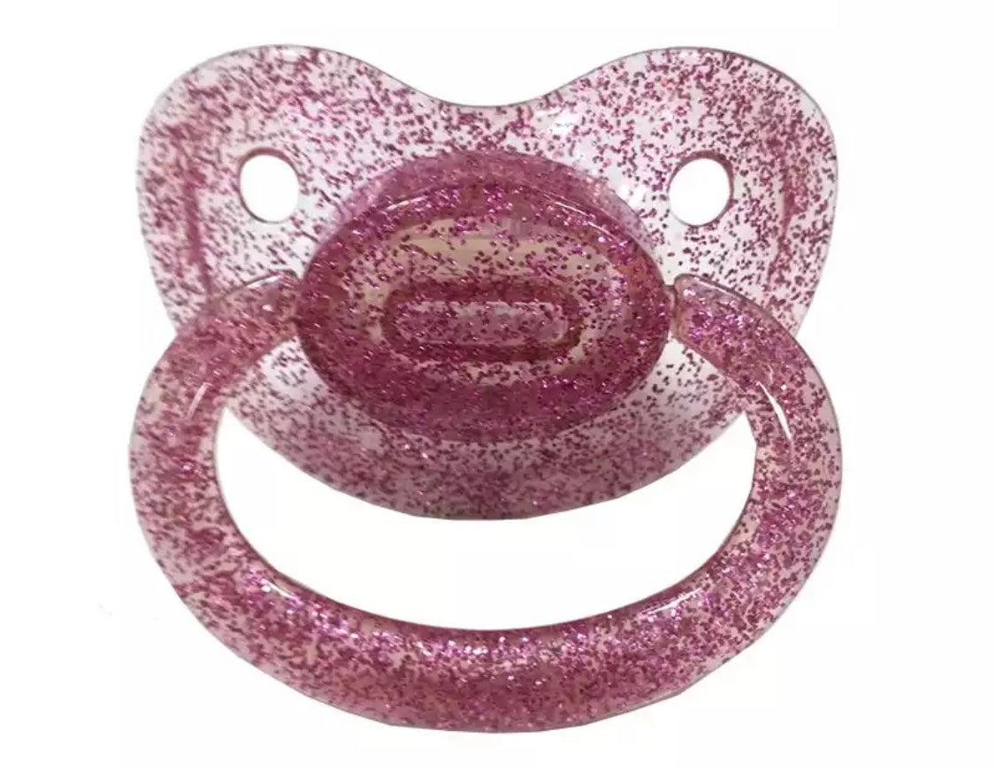 Pink Glitter Adult Pacifier Ddlgverse