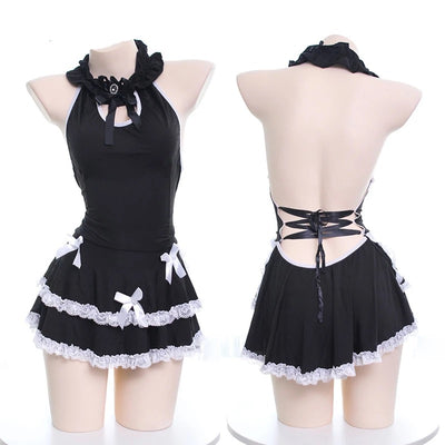 Backless Gothic Lolita Maid Dress, DDLGVerse