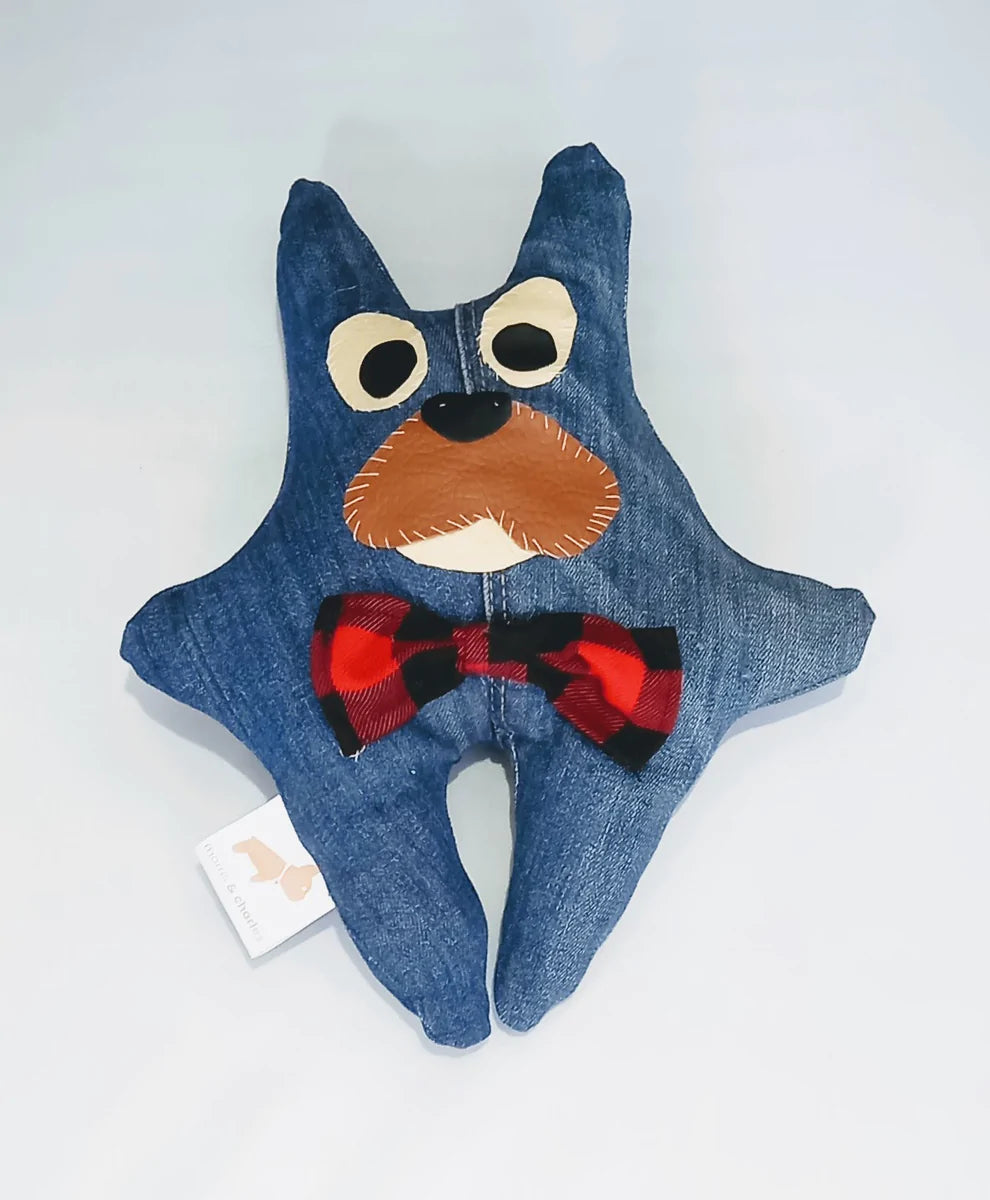 Aussie Naturals® Denim Tuffs Large 8.75 Horseshoe Dog Toy