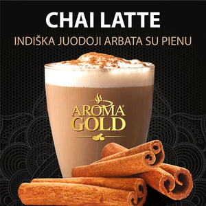 Vanilės ir cinamono skonio tirpus arbatos gėrimas su pienu AROMA GOLD Chai Latte, 240 g