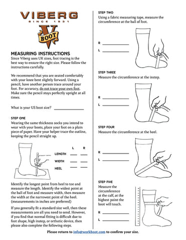 measuring instructions