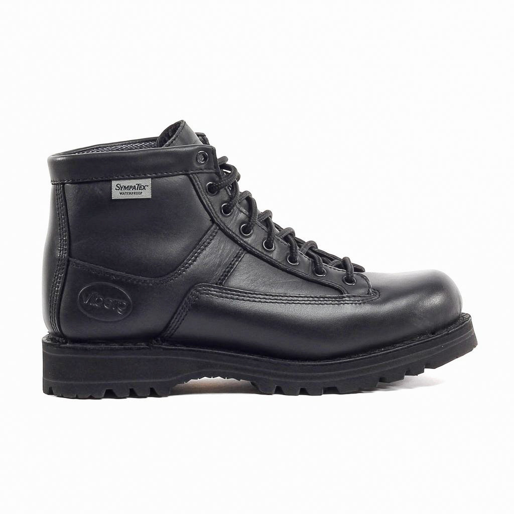 black polishable work boots