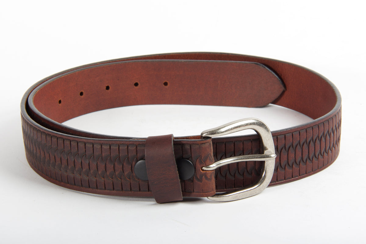 Embossed Leather Belt – Workboot