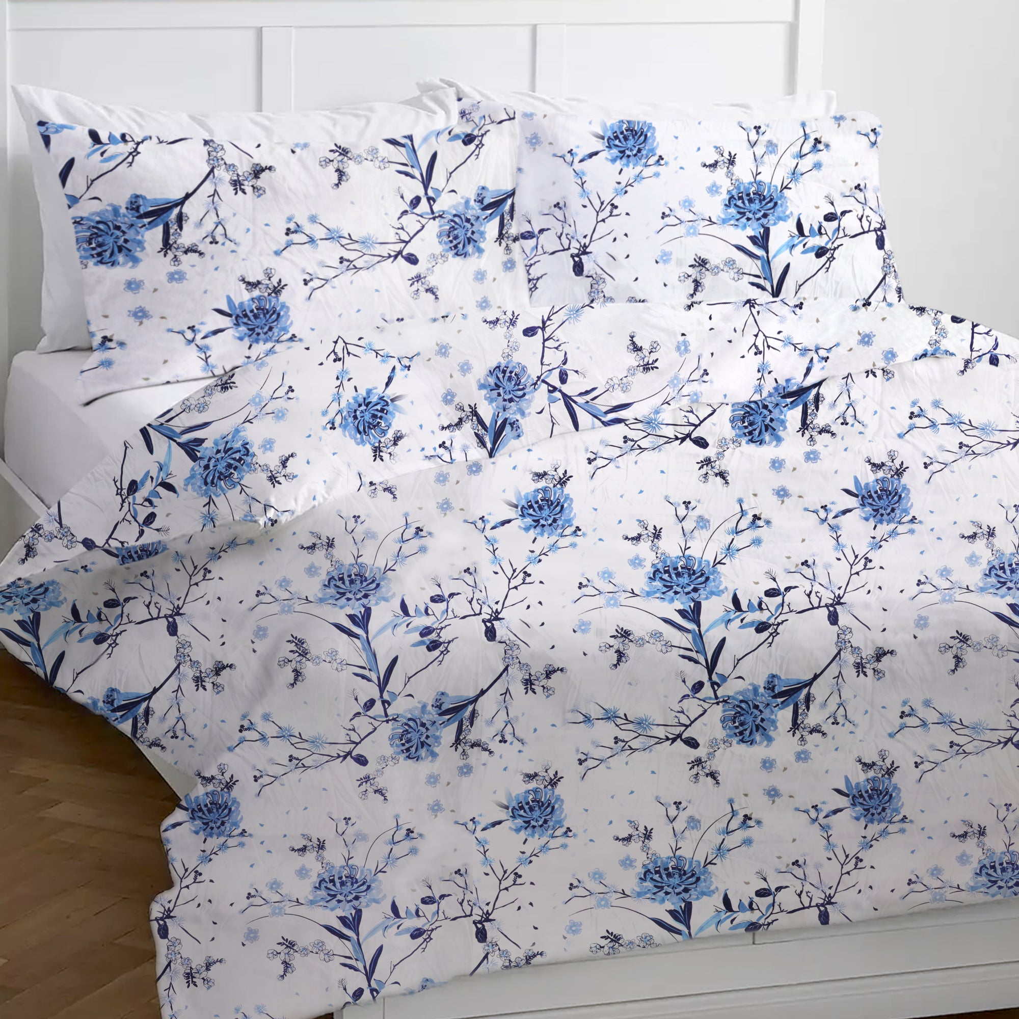 blue flower duvet cover