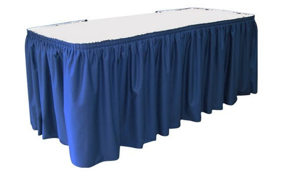 Unprinted Shirred Pleat Table Skirts