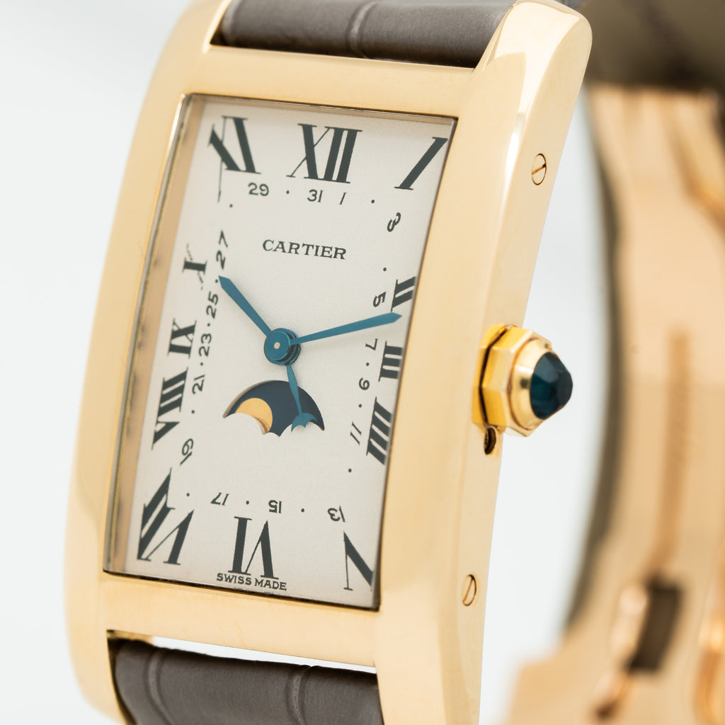 cartier tank americaine moonphase