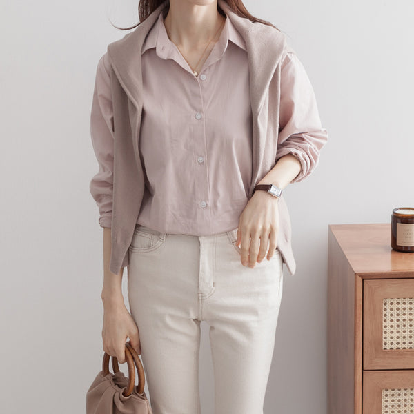 Basic Daily Cotton Shirts -holiholic.com