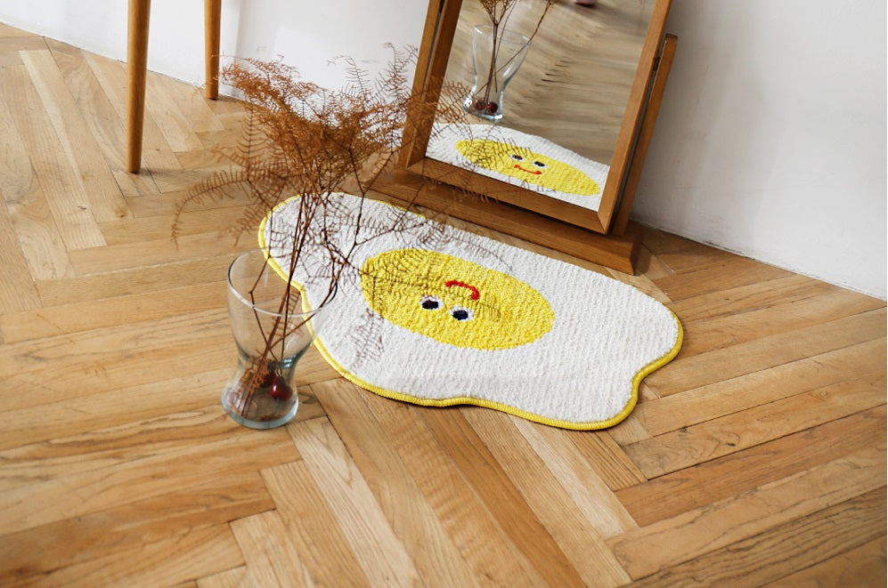 [ROMANE] Fried Egg Décor Rug-holiholic.com