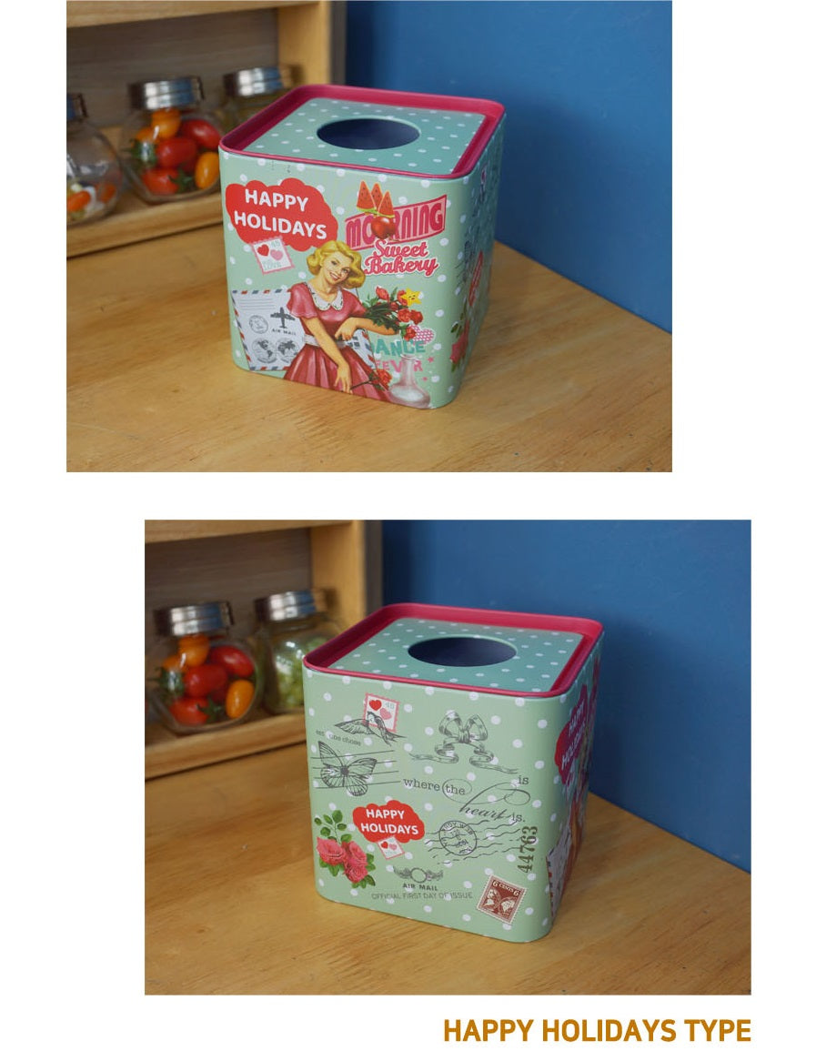 Vintage Tissue Square Box – 3 types