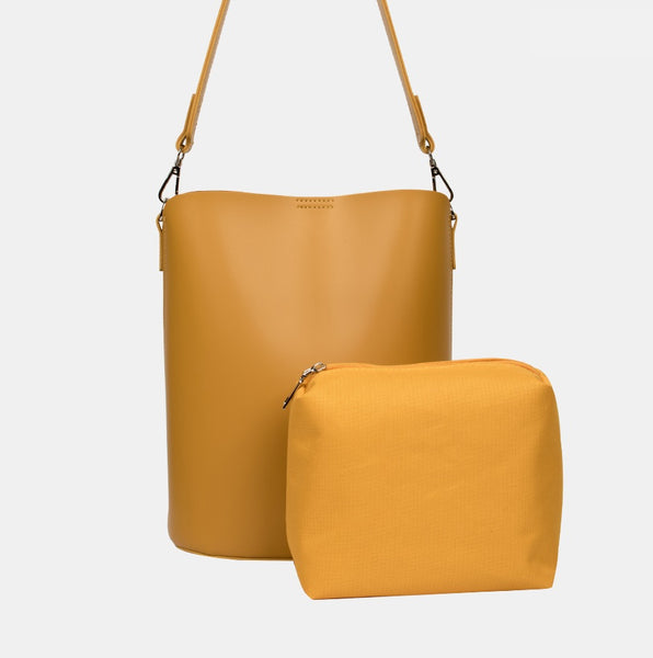 Minimalist Bucket Bag with Pouch-holiholic.com