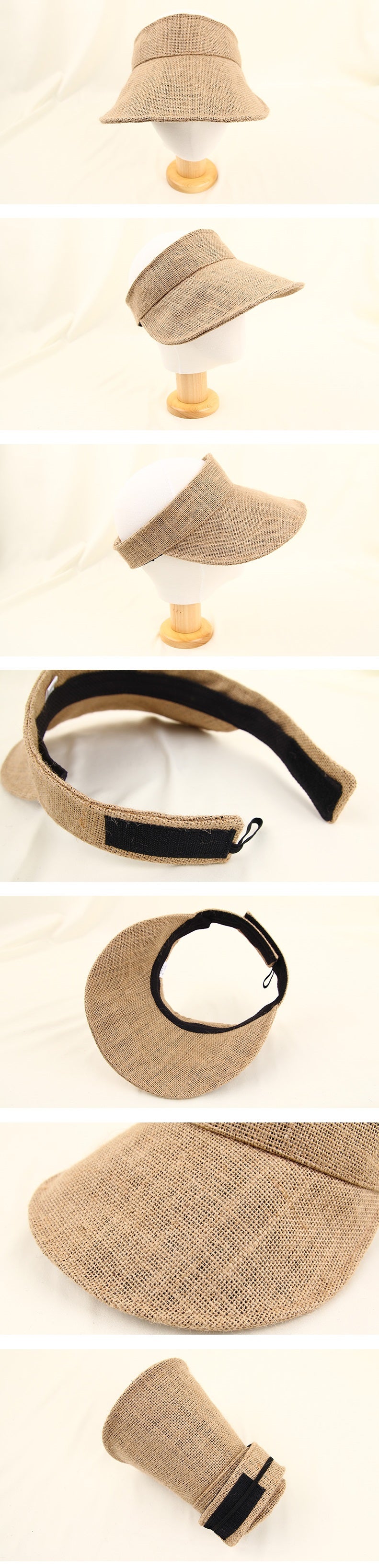 Linen Foldable Sun Cap-holiholic.com