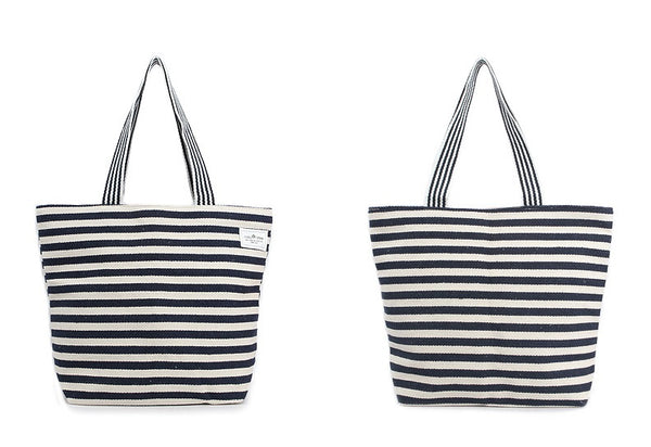 Sailor Stripe Shopper Bag-holiholic.com