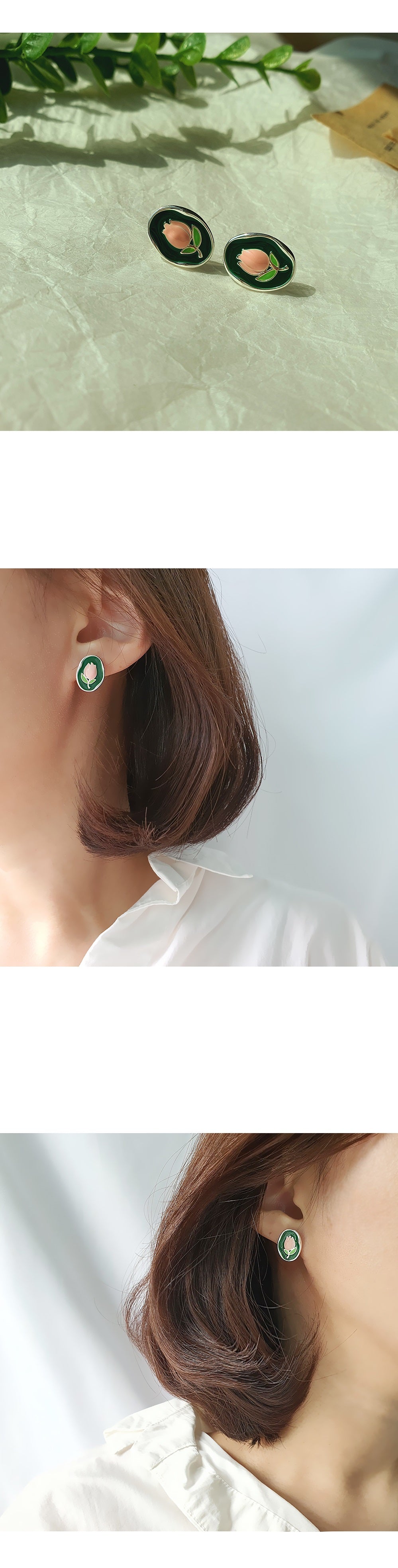 [92.5 Silver] Flower Point Earrings-Holiholic