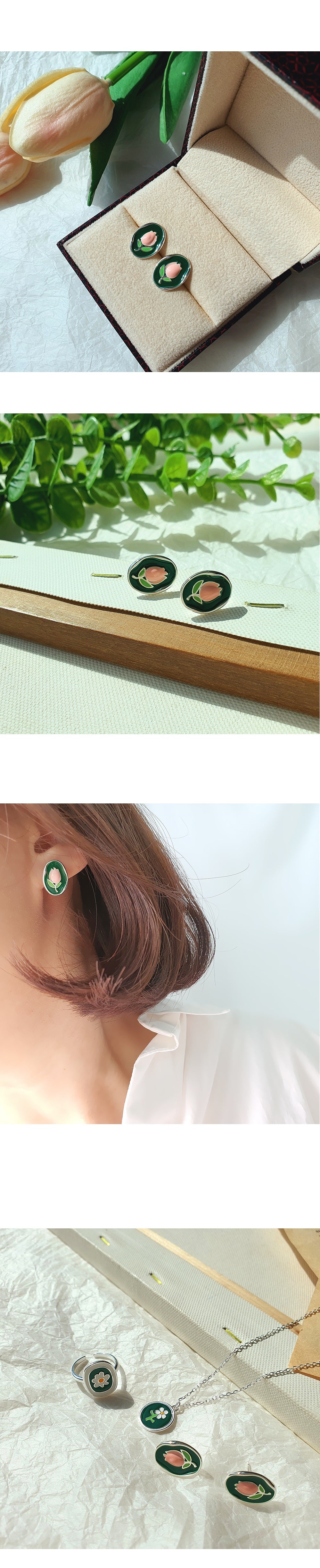 [92.5 Silver] Flower Point Earrings-Holiholic