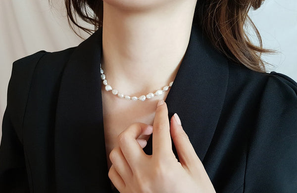 [92.5 Silver] Fresh Water Pearl Necklace