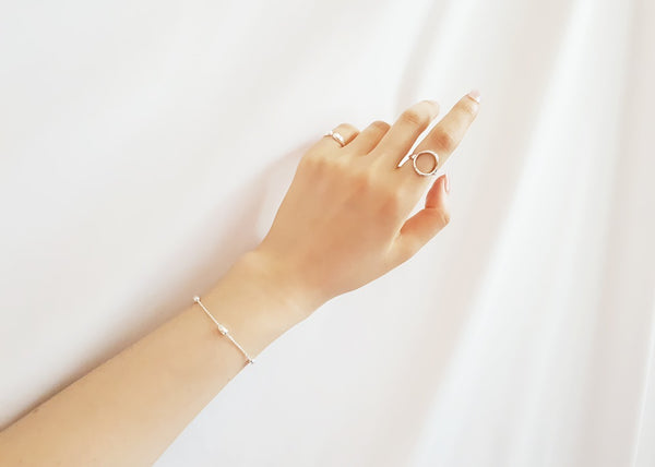 [92.5 Silver] Open Pinky Ring -holiholic.com