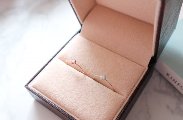 [92.5 Silver] Silver Opal Drop Ring-holiholic.com