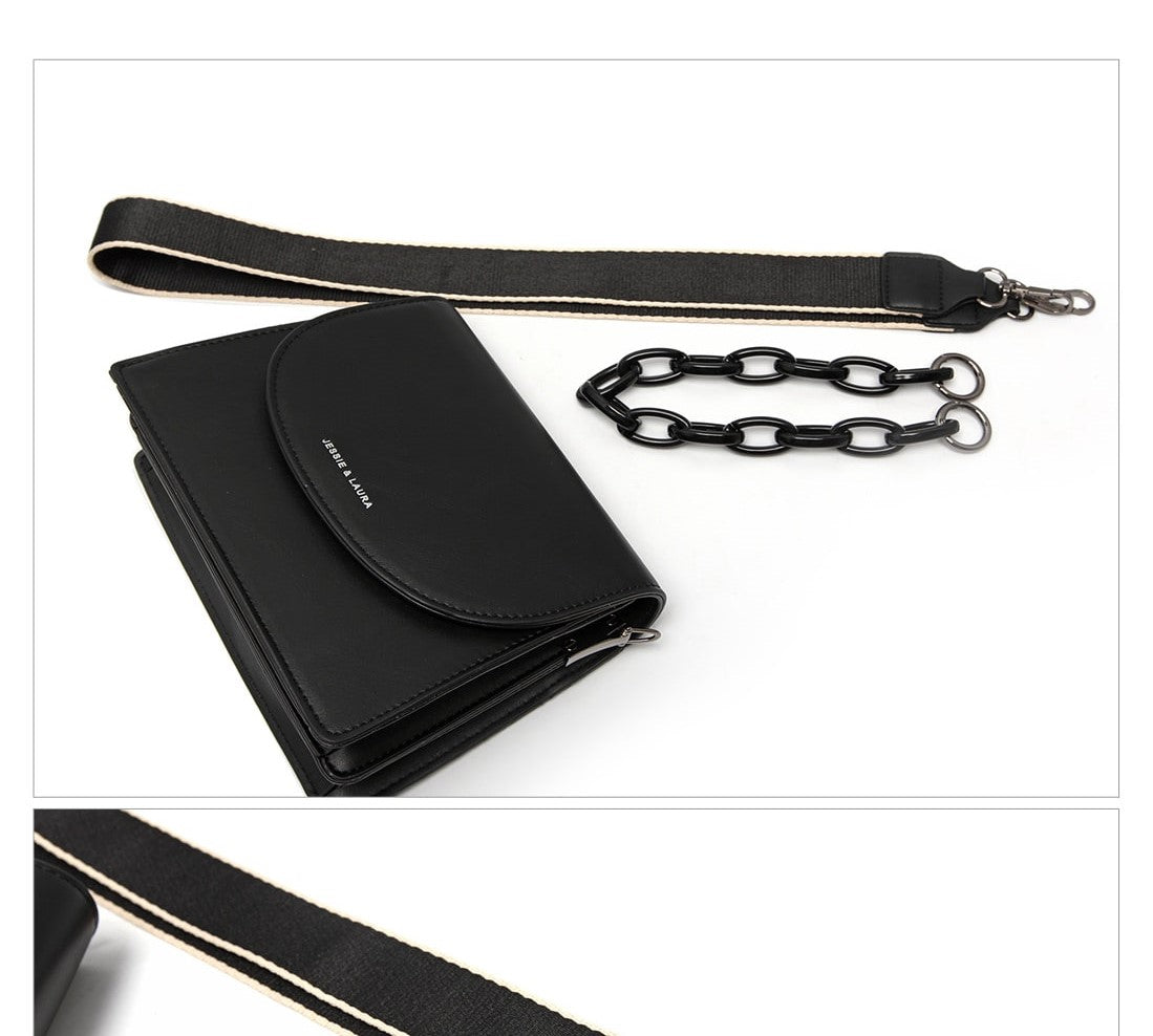 Chain Handle Cross Body Bag-Holiholic