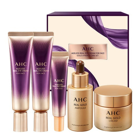 [AHC] Ageless Real Eye Cream for Face Gold Synergy Care Set-Holiholic