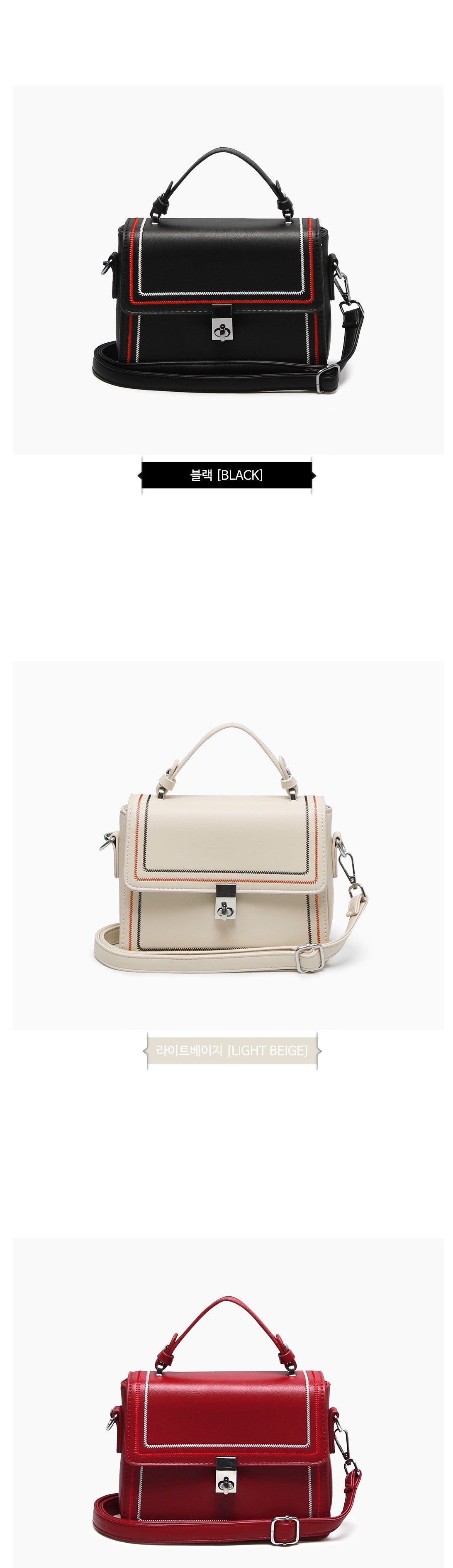 Amelia Stitch Double Strap Bag-Holiholic