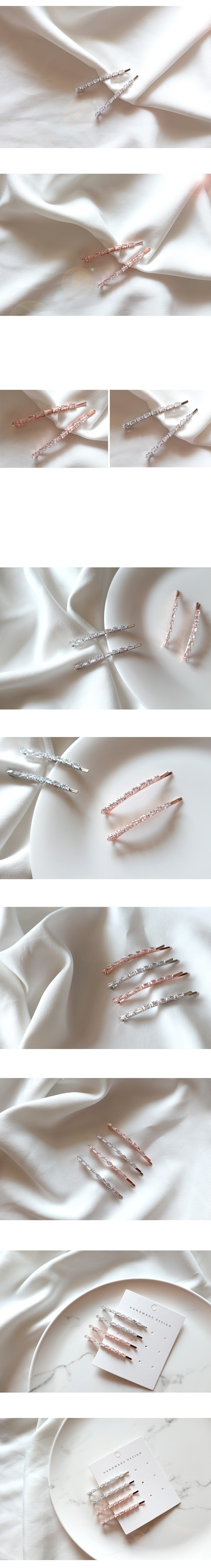 Bling Square Hair Clip (2 pcs) -holiholic.com