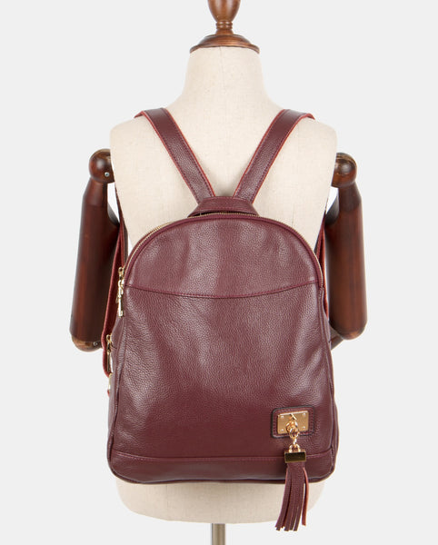 Erika Tassel Leather Backpack-holiholic.com