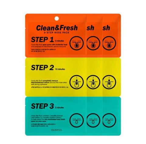 [EUNYUL] Clean & Fresh 3-Step Nose Pack-Holiholic