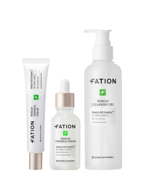 [FATION] Nosca9 Trouble Serum + Cream + Cleansing Gel Set-Holiholic