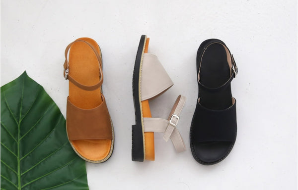 [Handmade] Non-Slip Basic Strap Sandal-holiholic.com