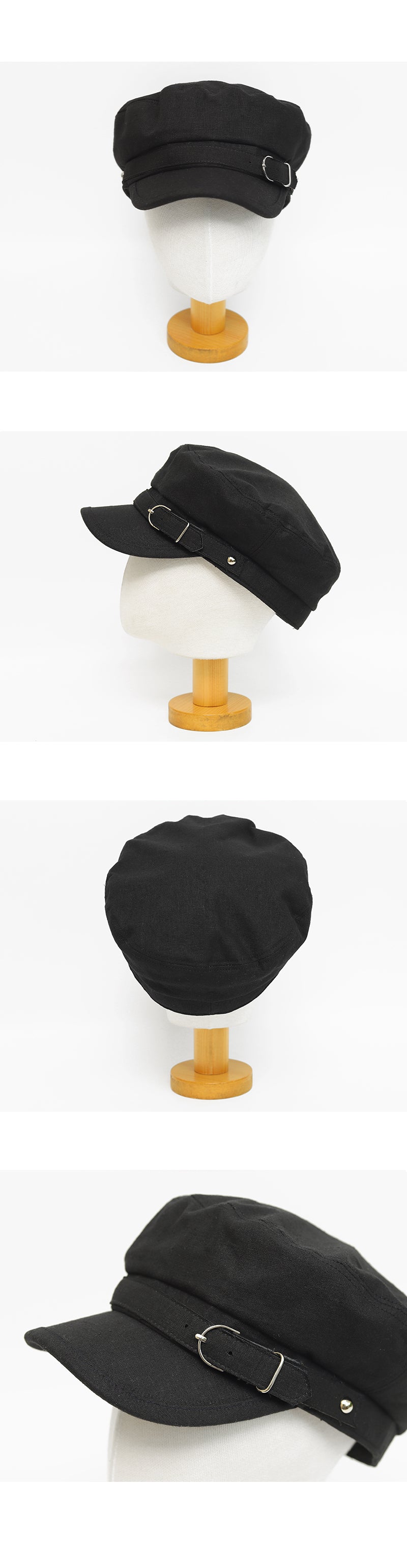 High Crown Belted Baker Boy Hat-Holiholic