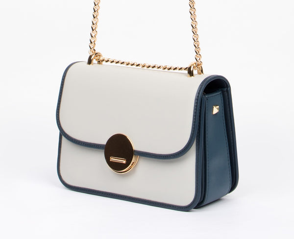 Khinel Gold Strap Leather Bag-HOLIHOLIC.COM