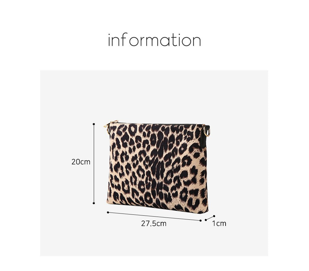 Leopard Square Multi Clutch Bag-Holiholic