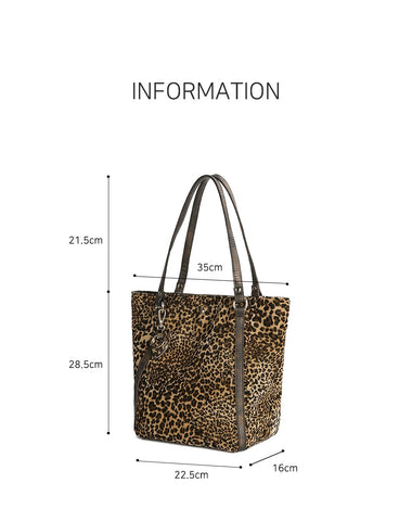 Leopard Square Shopper Bag-Holiholic