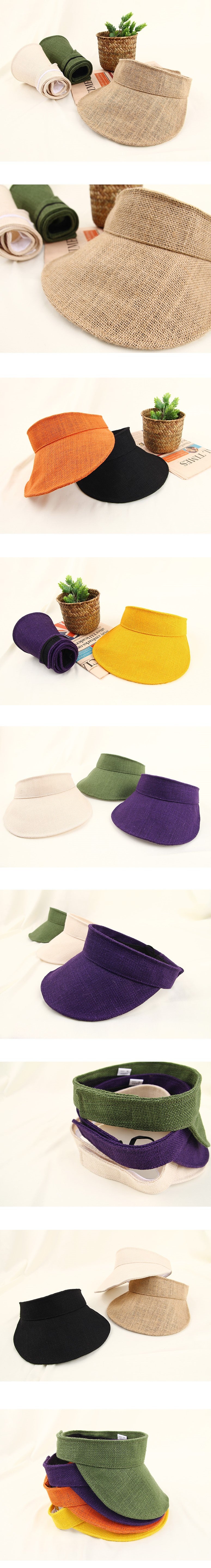 Linen Foldable Sun Cap-holiholic.com