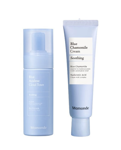 [Mamonde] Blue Azulene Cloud Toner & Chamomile Cream Set-Holiholic