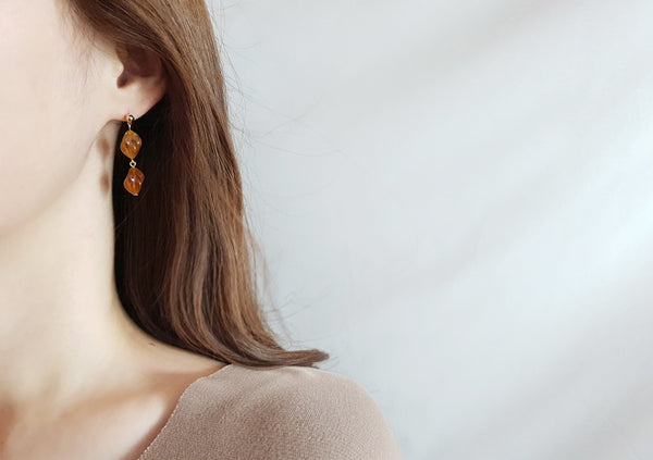 Marble Stone Drop Earrings-holiholic.com