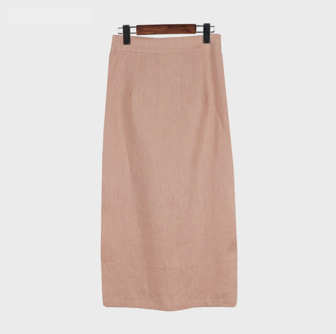 Merlin Linen Skirt  -holiholic.com