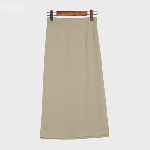 Minimal Side Split Skirt-holiholic.com