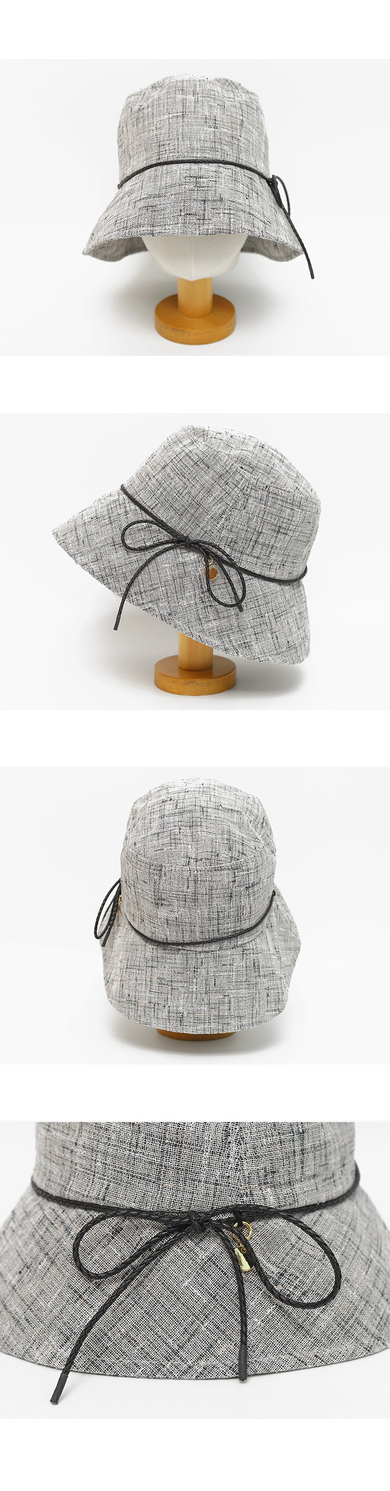 Natural Pure Linen Bucket Hat-Holiholic