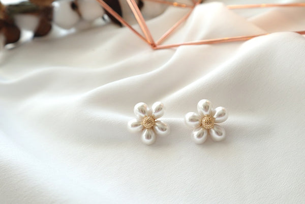 Peony Stud Earrings-holiholic.com