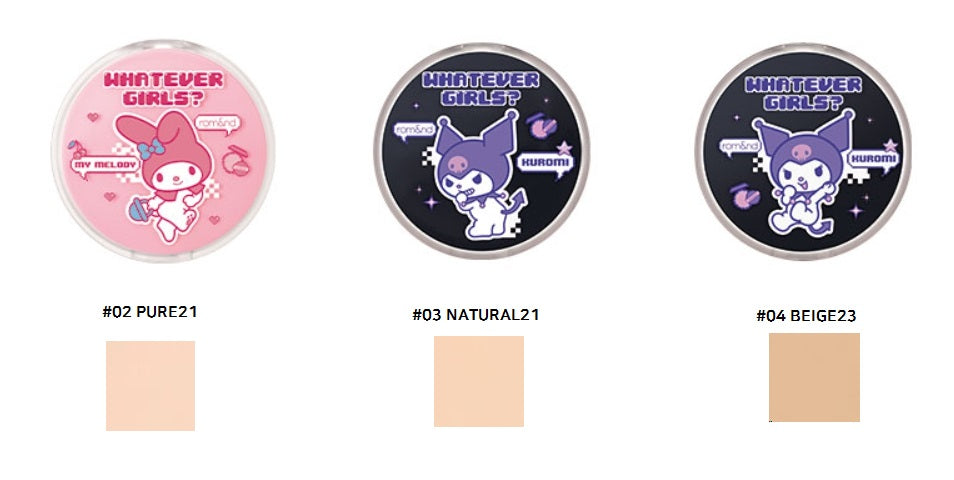 [ROMAND] Kuromi & My Melody Nu Zero Cushion-Holiholic