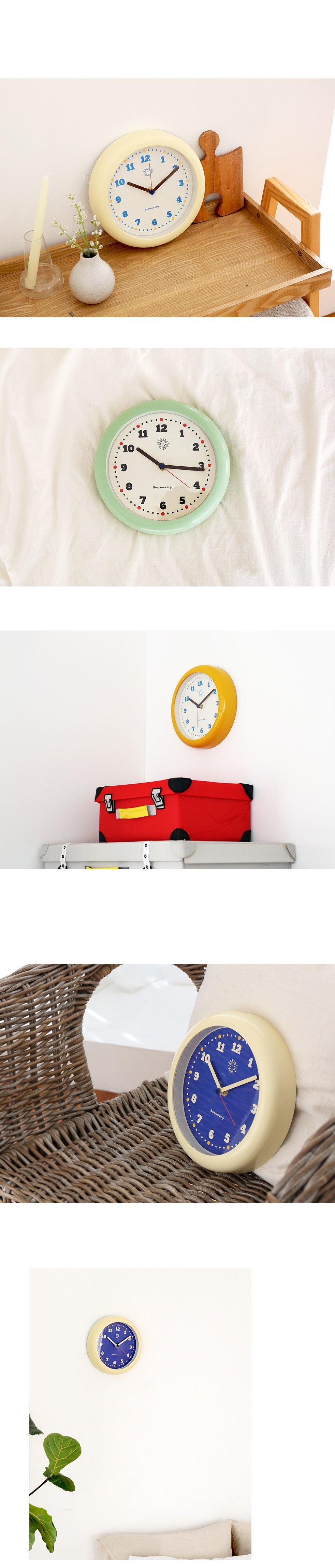 [ROMANE] Ice Cream Wall Clock – 4 colors-holiholic.com