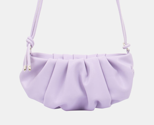 Shirring Half Moon Cross Bag-holiholic.com