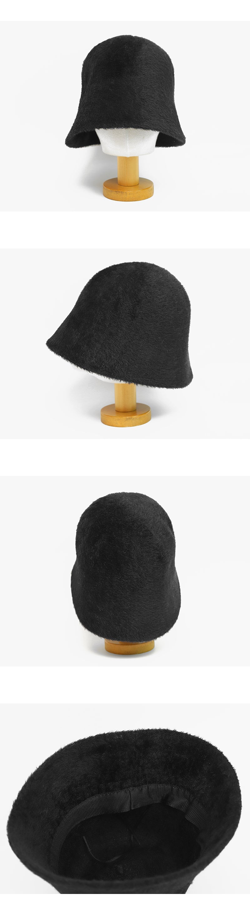 Soft Fake Angora Bucket Hat-Holiholic