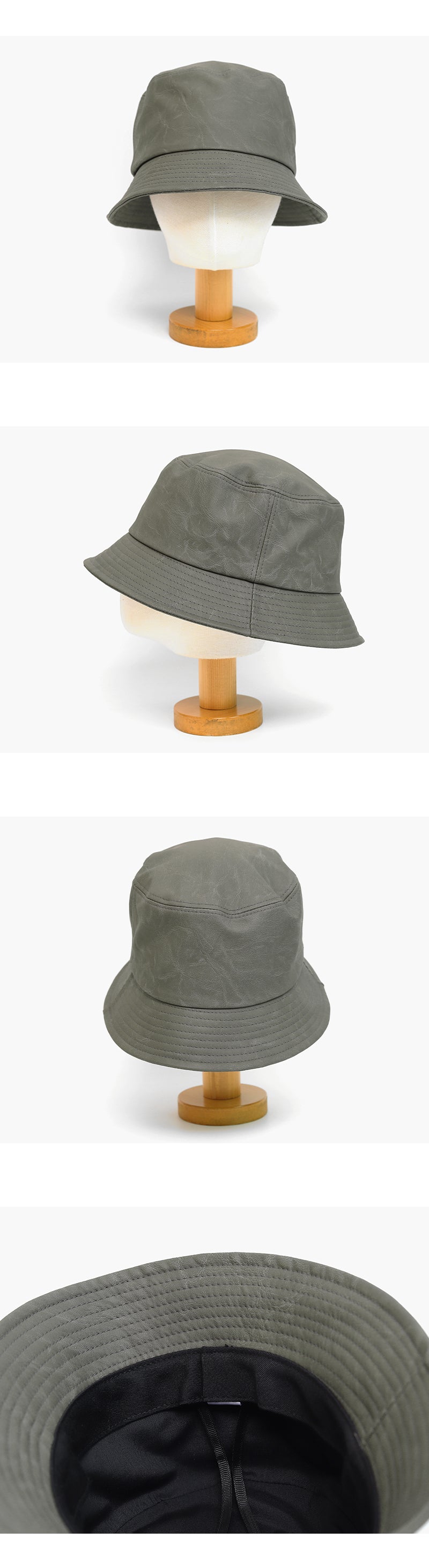 Solid Leather Bucket Hat-Holiholic