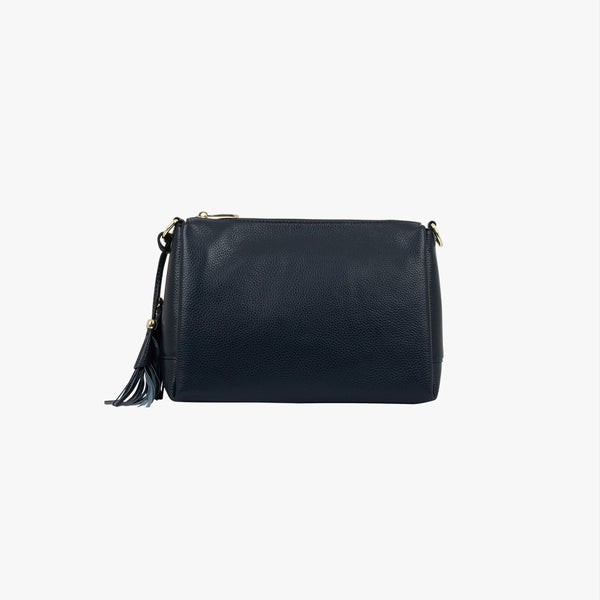 Solid Leather Tassel Cross Bag-holiholic.com