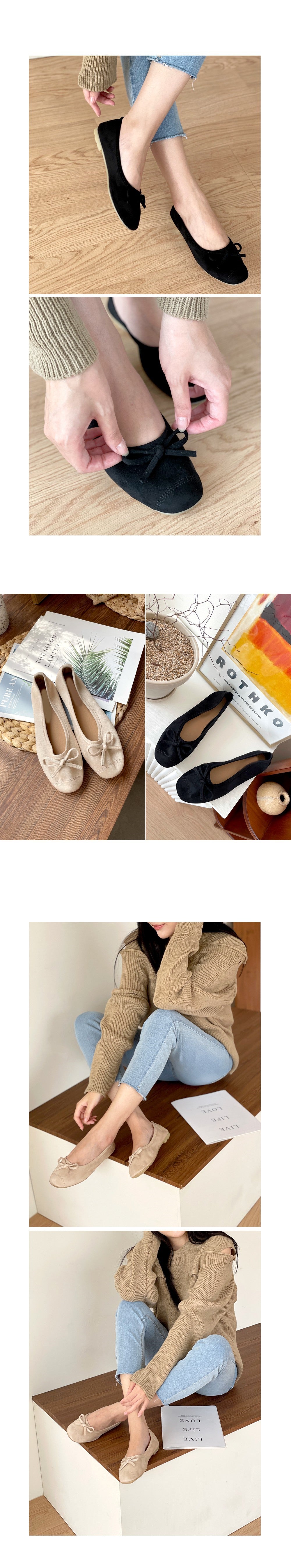 Suede Soft Ballet Flats-Holiholic