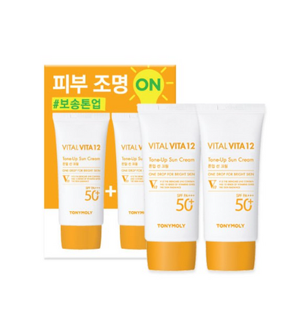 [TONYMOLY] 1+1 Vital Vita 12 Tone Up Sun Cream SPF50+ PA+++ -Holiholic